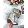 Ботинки казаки кожаные Nina_mi золотой