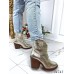 Ботинки казаки кожаные Nina_mi золотой