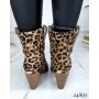 Леопардовые ботинки казаки