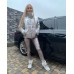Куртка блестящая прямого покроя