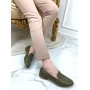 Туфли лоферы кожаные на низком ходу