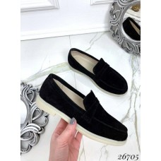 Туфли лоферы из натуральной замши