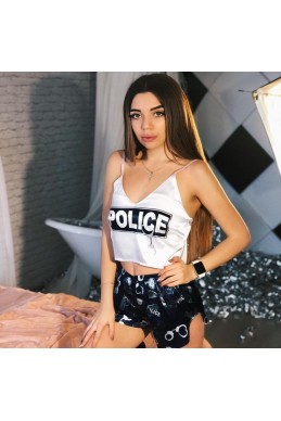Пижама Police шелковая