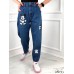 Джинсы  Mom fit Mickey  с завышенной талией