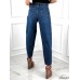 Джинсы  Mom fit с завышенной талией сверху с выточками