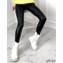 Лосины кожанные с высокой талией