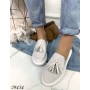Слипоны кожаные вставка натуральный замш с  кисточками
