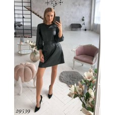 Женское кожаное платье