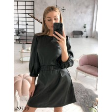 Женское кожаное платье