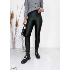 Лосины из эко кожи на флисе