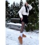 Короткие угги на высокой подошве