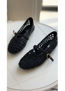 Плетеные балетки