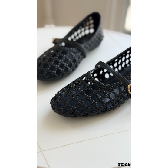 Плетеные балетки